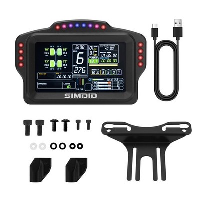 SIMDID DV480 PRO Dashboard Sim Racing Dash 5'' & 16 RGB LEDs for Simagic Fanatec