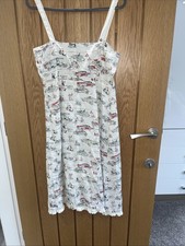 Joules Parisian Strappy Dress , Quirky , Vintage Cars Size 8, summer