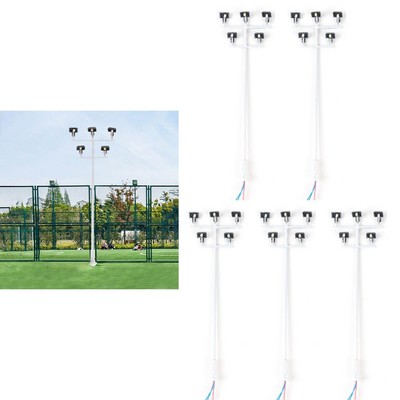 Hochwertige Hobby Modellleuchte Stadionbeleuchtung fünf Köpfe aus LEDs