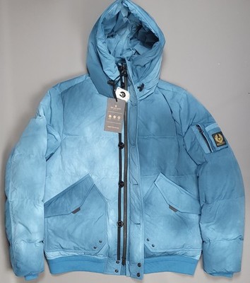 Belstaff Radar Wave Dye 700 Fill Daunenjacke Blau Größe 2XL / 46UK / IT56 Neu mit Etikett