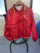 Vintage Berkley Trilene Fishing Line King Louie Pro Fit Satin Jacket Men Large