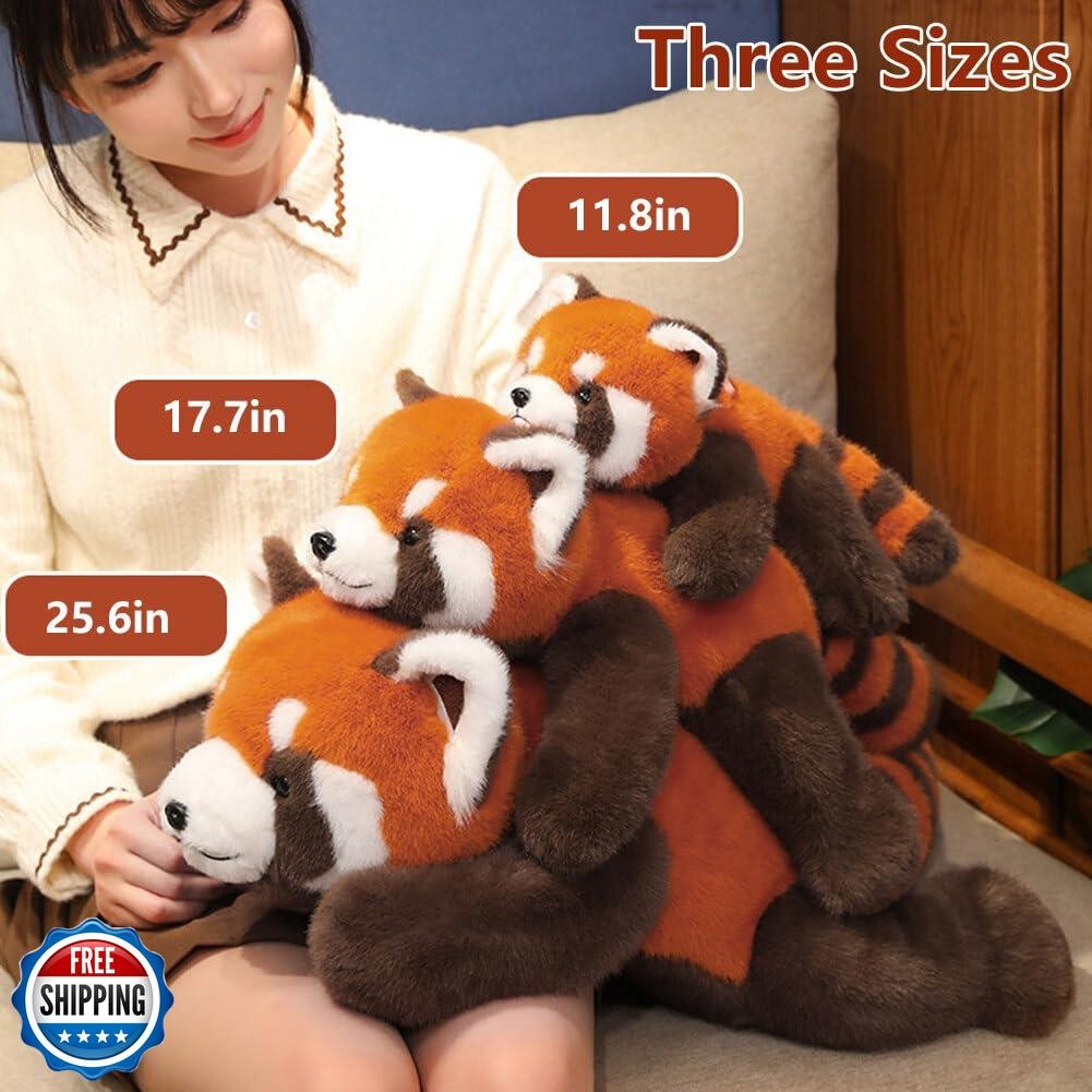 INSTITIZER Red Panda Weighted Plush Toy, 11.8 Inch Plush Pillow, 