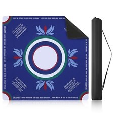 Mahjong Mat for Table Noise Reduction Non Slip,32.68x32.68 in Dark Blue 