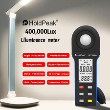 Professional Lux Meter 400,000 Lux 270° Sensor,Data Logging,PPFD/PAR for Grow UK