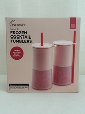 Frozen Cocktail Pink Silicone 12 Oz Tumblers Set Of 2 New In Box  