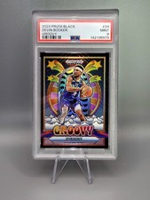 PSA 9 Devin Booker Groovy 2024-25 Panini Prizm Black #24 Phoenix Suns SSP 🔥 🔥 