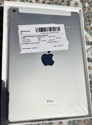 New Apple iPad 6th Gen 32GB Silver 9.7in Wi Fi iOS A10 Fusion 2GB RAM