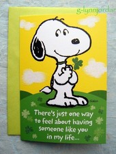 Peanuts Snoopy St Patricks Day Glitter Hallma...