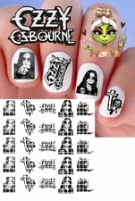 Ozzy Osbourne Waterslide Finger Nail Decals Instructions set of 50 SS