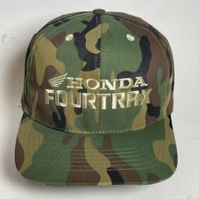 Vintage Honda FourTrax Hat Cap SnapBack Camoflauge Trucker Mens 90s Embroidered