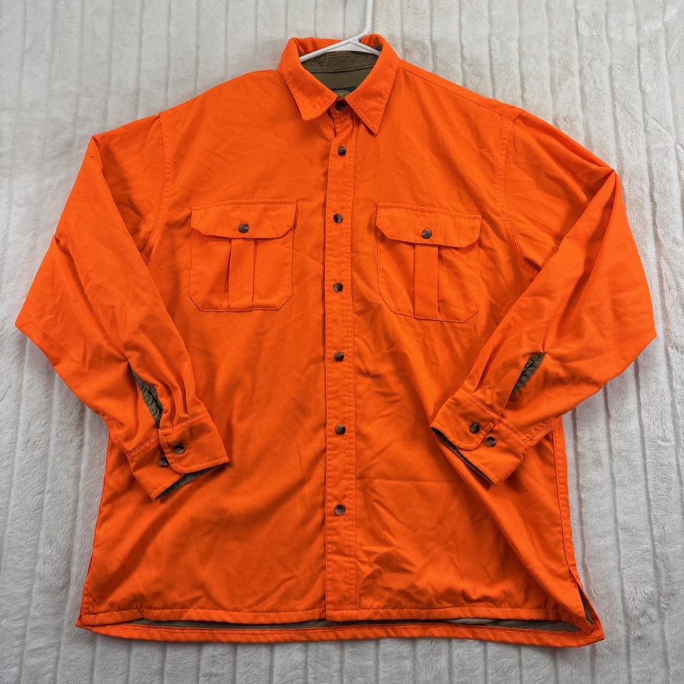 Camisa de Caza Cabela's Naranja Brillante Para Hombre Grande Reg Seguridad Campo Exterior Equipo Foto 2 de 4
