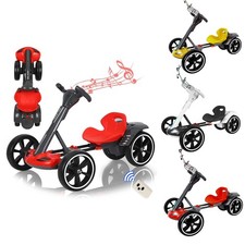 Safe  Durable 6V Electric Go-Kart for Kids 3-6,Foldable, 390W Motor, Tri-Color