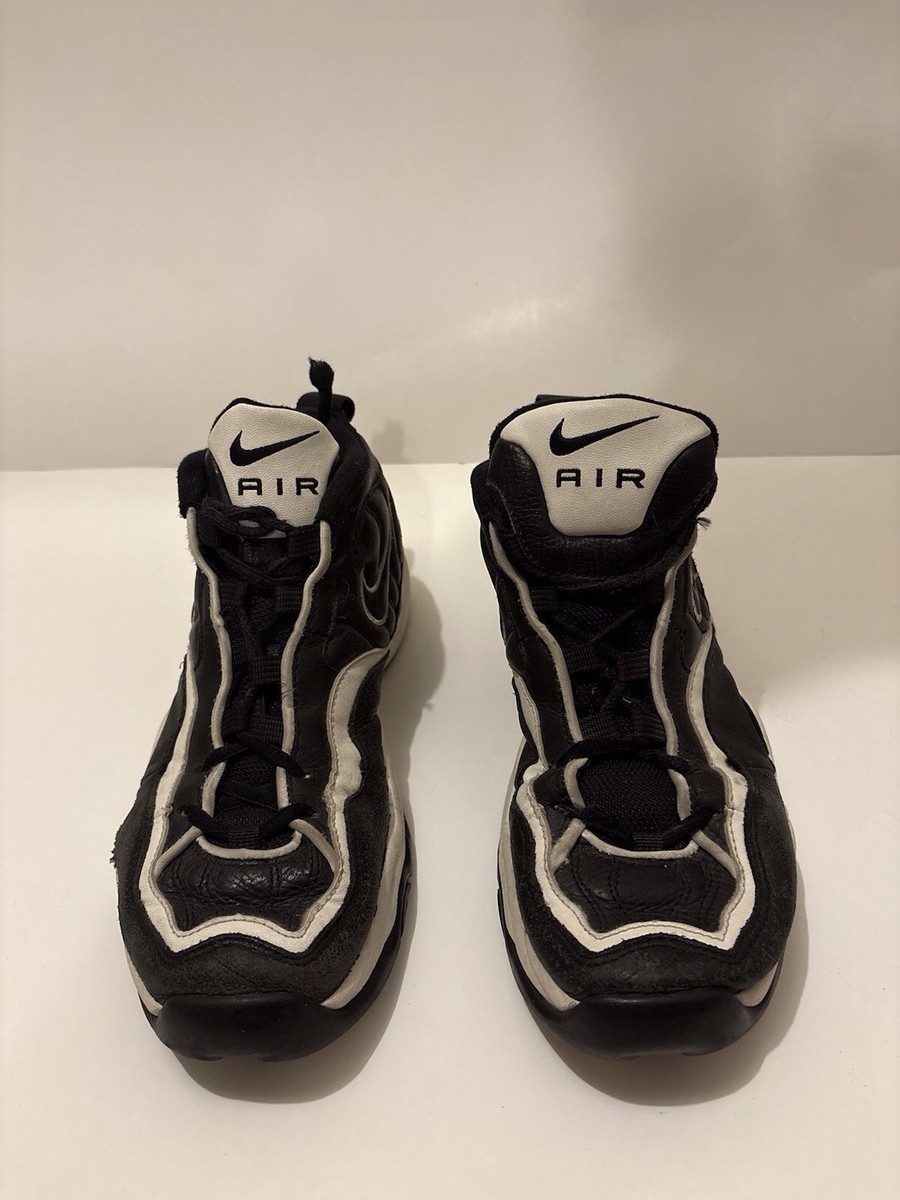 Vintage 1998 Nike Air Bakin Black White Silver 831006-001 Size 9