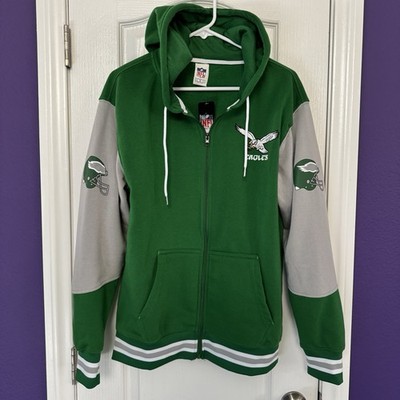 Philadelphia Eagles FLY EAGLES FLY Kelly Green Zip Up Hoodie