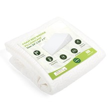 Wedge Pillow Cover 24x24x7 in, Zipper Pockets, White