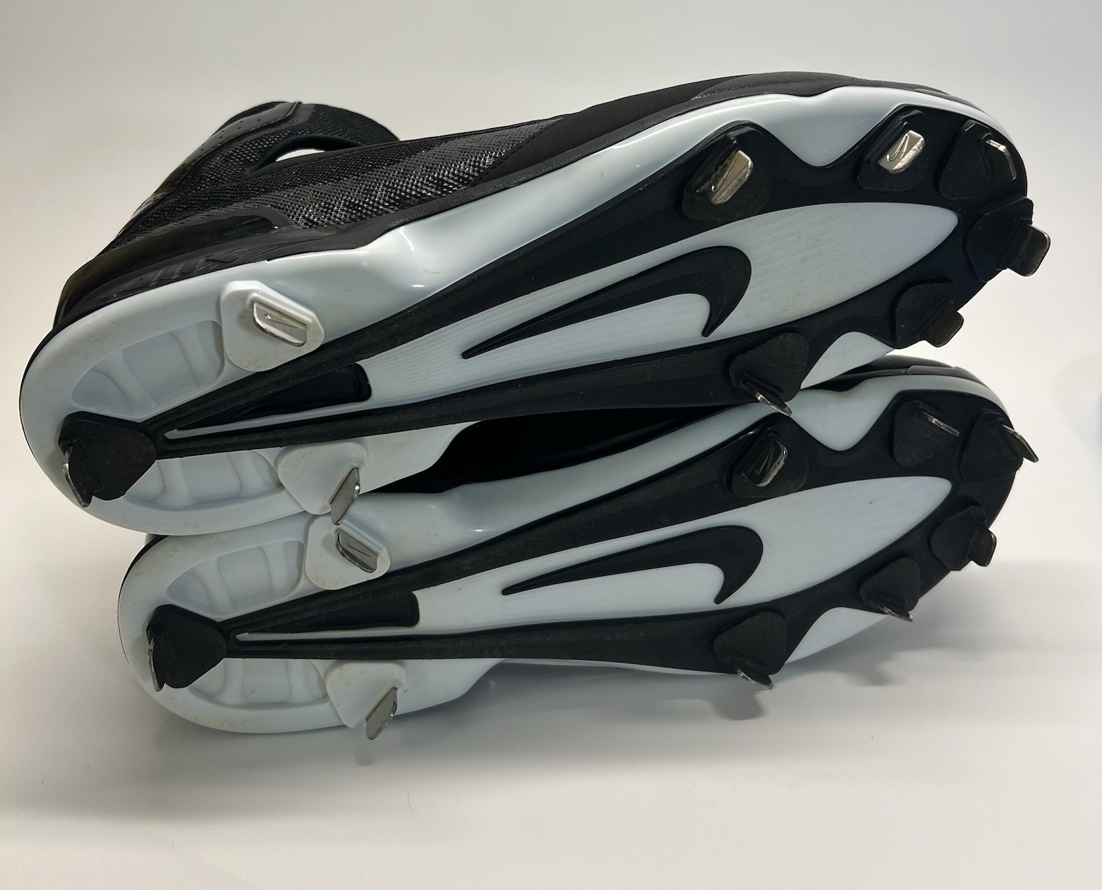 Nike Huarache Keystone Mid Metal Baseball Cleats Black  Size 12 (599235-001)