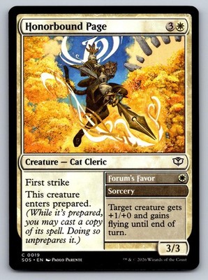 Honorbound Page 19 Common Secrets of Strixhaven Magic: The Gathering Near Mint