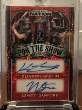 2025 Leaf “2 For the Show” Orange Shimmer Dual Auto Konnor Griffin, Sanford