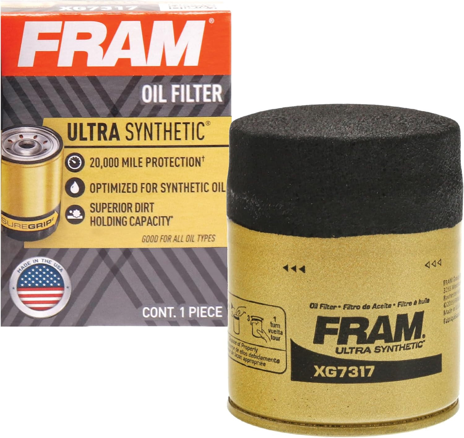 Ultra Synthetic Automotive Replacement Oil Filter, Designed for Synthetic Oil Ch