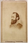 1860s CIVIL WAR CONFEDERATE CAVALRY GENERAL STONEWALL JACKSON CDV PHOTOGRAPH