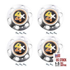 4PCS 7 1/8" Plastic Hubcaps for Chevy 1977-1987 4x4 Car Truck 6 Lug 15" 15x8