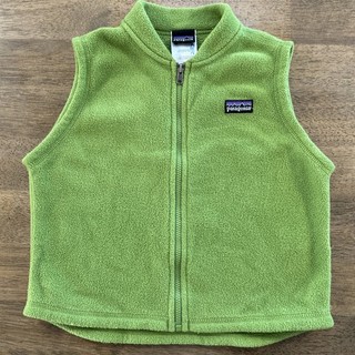 Patagonia Synchilla Full Zip Baby Fleece Green Vest 3T