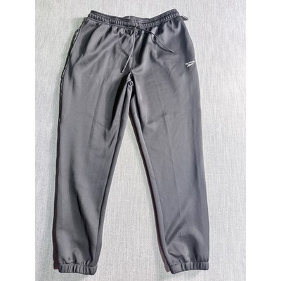 Reebok Mens Black Track Pants Joggers Elastic Waist Large T2 03