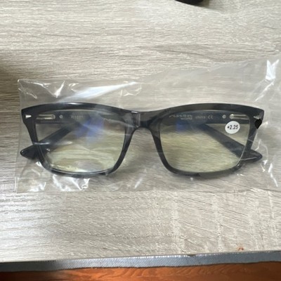 Vision World R1023AB +2.25 Black Square Plastic Reading Glasses 53-17-140