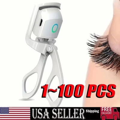Long Lasting Electric Heated Eyelash Curler USB Rechargeable Makeup Curling Tool