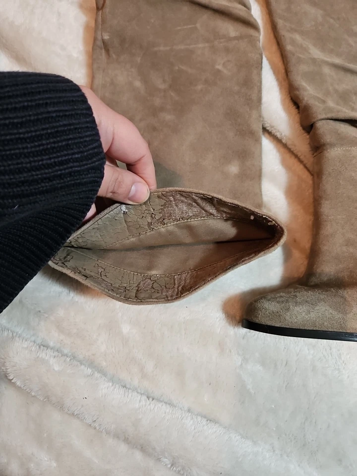 Women's Knee Length Grey Suede Heeled Boots by Ivanka Trump Size 5m - Image 3 of 4