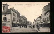 CPA Belleville-sur-Saone, Rue de Beaujeu centre 1908 