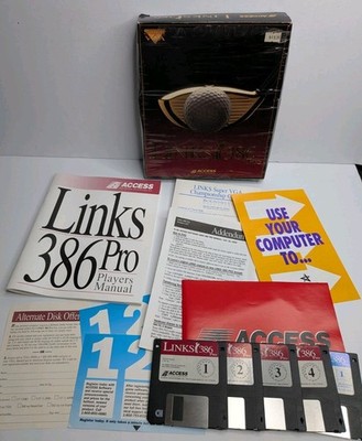 Links Pro 386 ACCESS Software Inc. MS-DOS 3.5'' Floppy Ver. Super VGA Big Box CIB