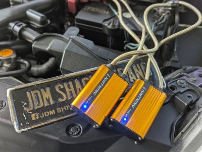 JDM Gold Inazma Type MR Smoke Gray Wires Voltage Stabilizer Ground