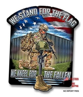 - We Stand for The Flag We Kneel for The Fallen 7 inch Patriotic All Weather 1
