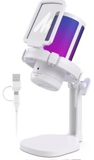 MAONO Gaming Microphone for PC with Noise Cancellation, USB Condenser Mic for Co