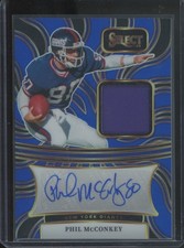2024 Panini Select Football Phil McConkey #SM-PMY Signature Jersey Blue /75