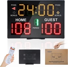 Digital Basketball Scoreboard with Remote