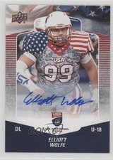 2018 Upper Deck USA Football Auto Elliott Wolfe #91 Auto