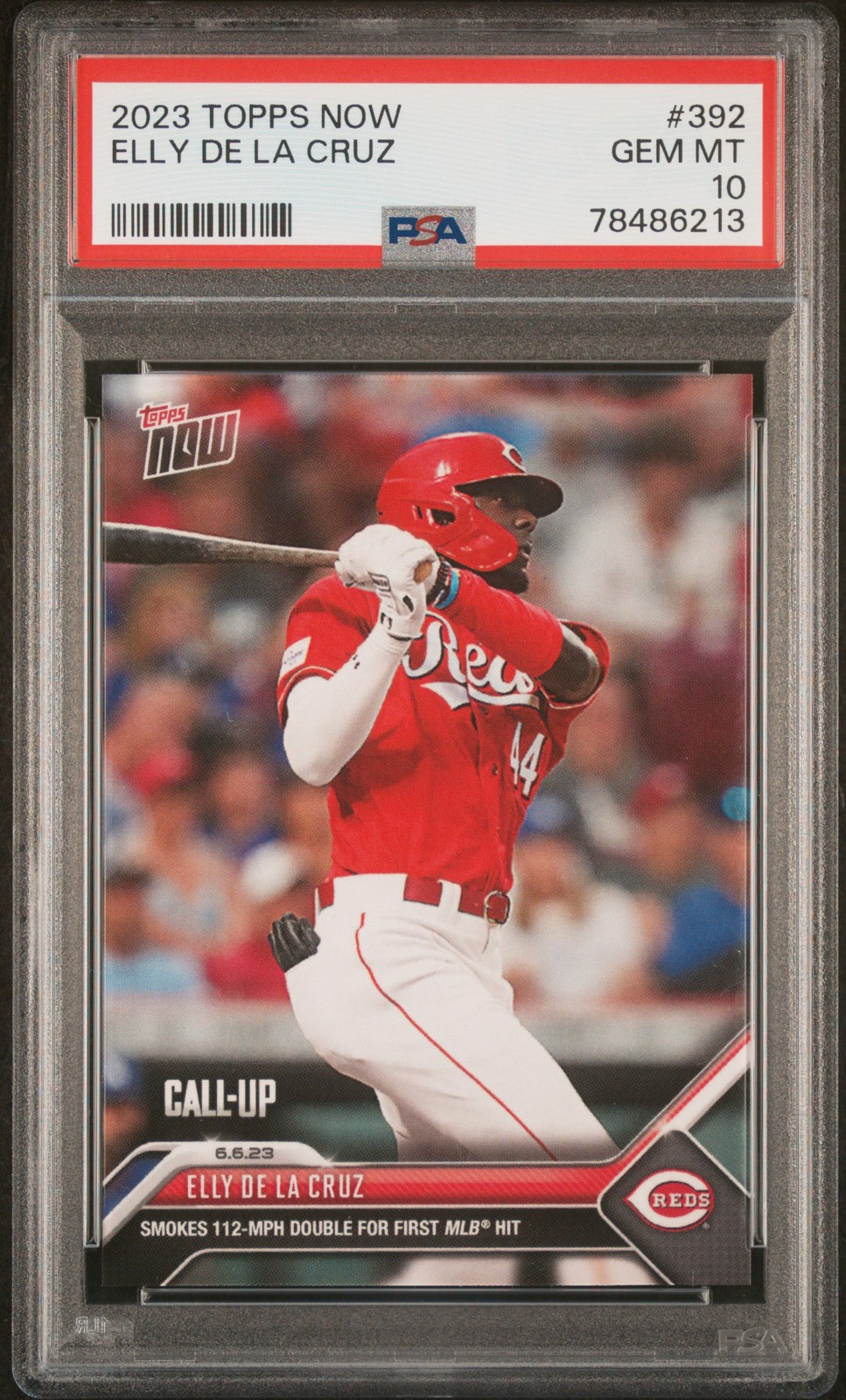 2023 TOPPS NOW #392 ELLY DE LA CRUZ ROOKIE RC PSA 10