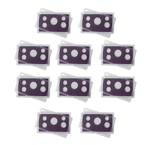 Empty Plastic Lens with Purple Insert B Holds 5 Coins, 10 Pack