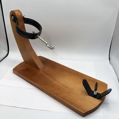 Jamonero Spanish Ham Stand - Wooden Base with Clamp for Jamón Serrano or Iberico