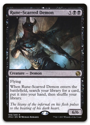 #ad Rune Scarred Demon #106 NM Iconic Masters IMA Magic MTG $3.29