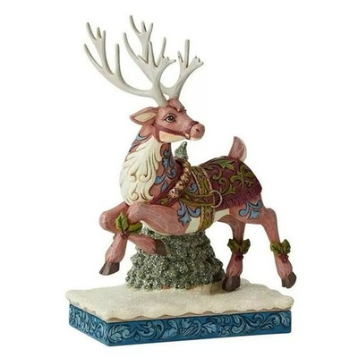 Jim Shore Heartwood Creek Adventure Bound Reindeer 6004181 10.25'' Tall RARE