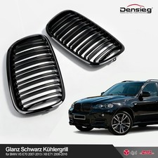 Densieg Gl�nzend Schwarz Sportgrill Doppelsteg f�r BMW X5 E70 X6 E71 2007-2013