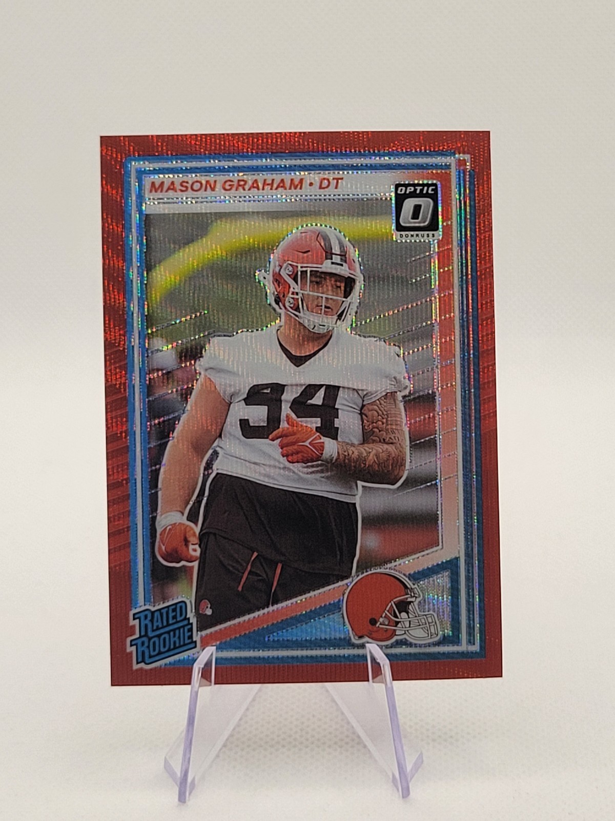 2025 Panini Donruss - Rated Rookie Mason Graham #340 Optic Preview Red Wave
