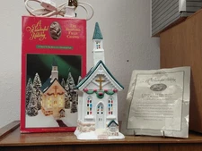 A Wonderful Holiday It's A Wonderful Life Bedford Falls Chapel '93 Orig Box COA 