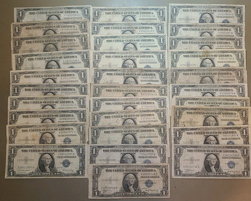 31 1935 Silver Certificate $1 One Dollar Series A D E F G Circulated