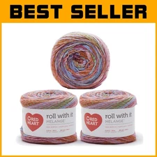 Roll with It Melange Yarn - 3 Pack Medium Gauge - Ideal for Unique Projects