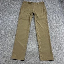 Uniqlo Pants Mens 35x34 Beige Slim Fit Dress Polyester Trousers Work Casual