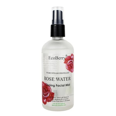EcoBerry Rose Water Toning Facial Mist For All Skin Types 100ml